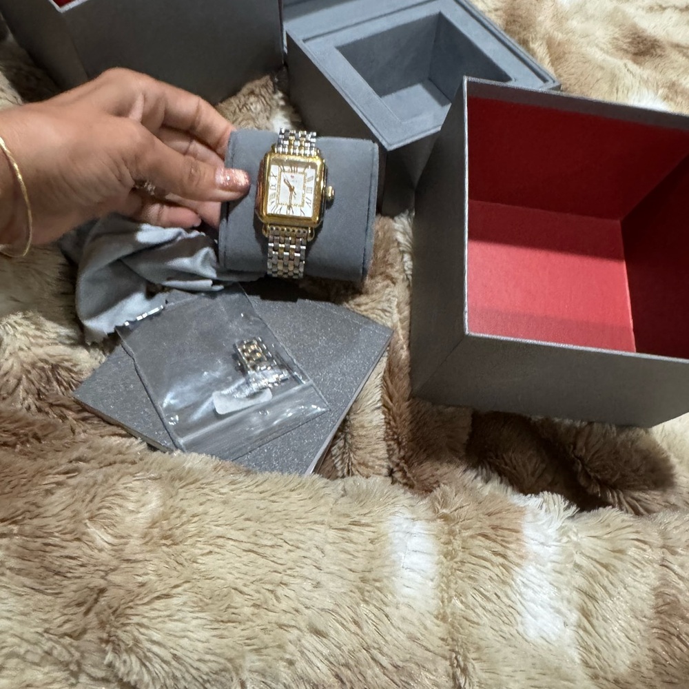 Michele Two-Tone Gold and Silver Watch - Picture 14 of 14
